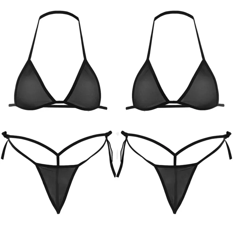 2PCS Women Sexy Lingerie Sets Ultra-thin Mesh Wirefree Bra Set Lingerie Ultra Hot Transparent Exotic Underwear Set ng Pambabae — image 11