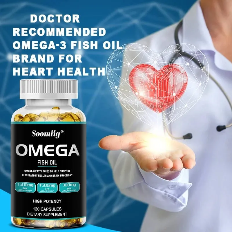 Omega 3 halolaj lágyzselé 3300 mg nagy hatékonyságú EPA-val és DHA-val Támogatja az energiát, a szívet, az ízületeket, a szem bőrét és az immunitást — image 3