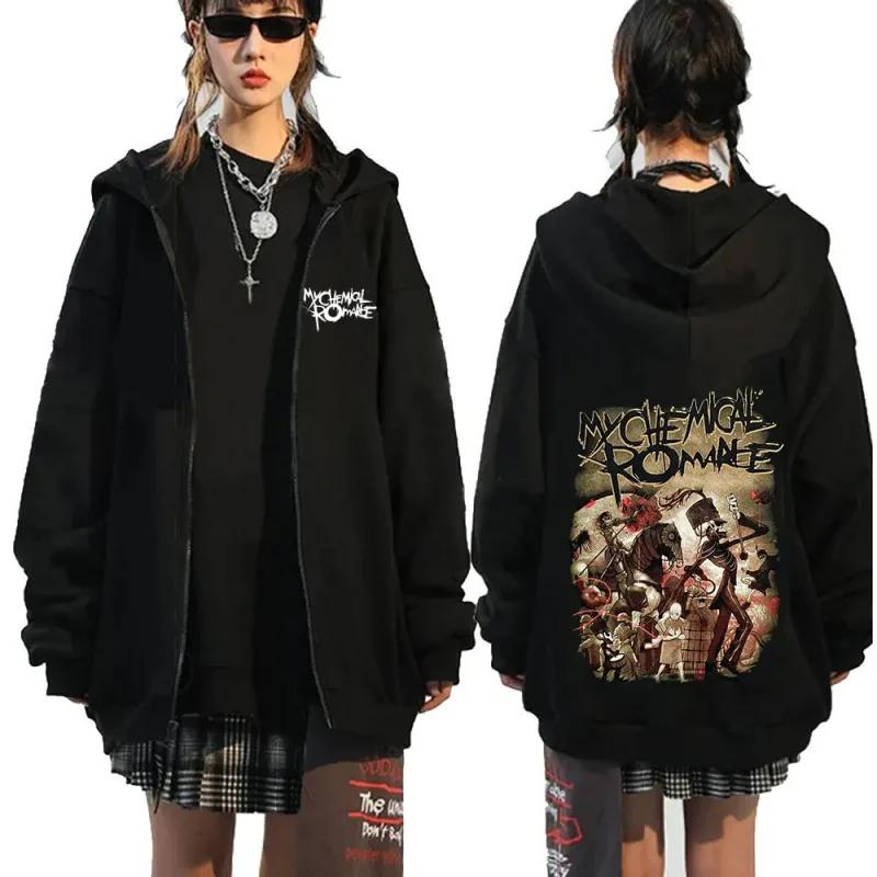 Rock Band My Chemical Romance Mcr Dead Zipper Hoodie Black Parade Punk Emo Zip Up Sweatshirt Men Fashion Vintage Hip Hop Hoodies — image 21