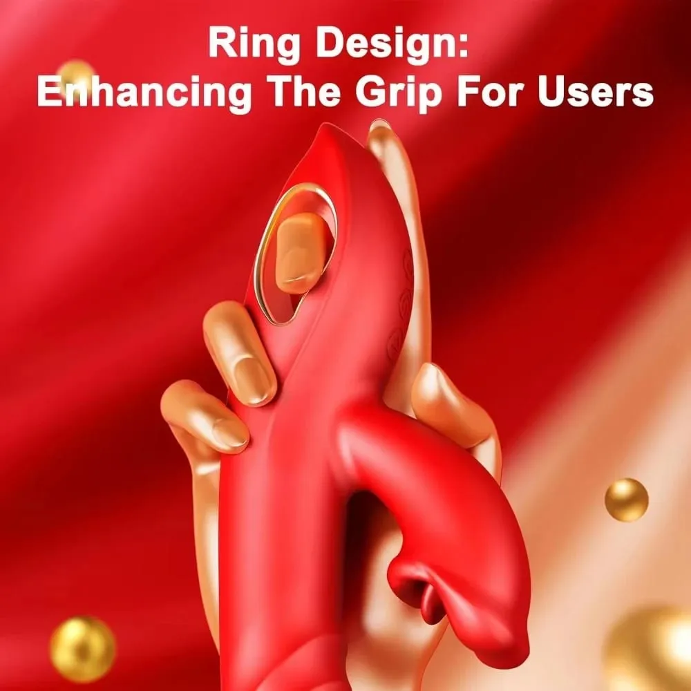 2in1 Thrusting Vibrator G Spot Vagina Licking Dildo for Women Rabbit Tongue Sex Toy Clitoral Stimulator Anal Plug Adult Supplies — image 5