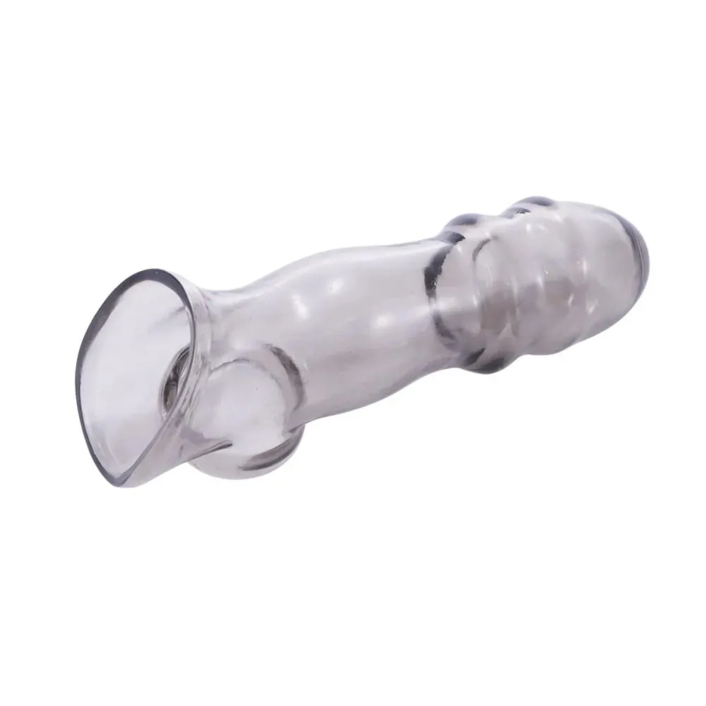 Male Masturbator Penis Delay Sleeve Erectile Enhancer High Elastic and Safer Condoms Sex Toy for Couple Erotic Sex Toys — image 2