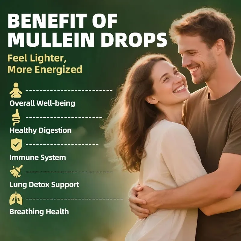 Mullein Drops for Lungs - Organic Liquid - Mullein Leaf Extract Supplement -- Lung & Bronchial Cleanse — image 3