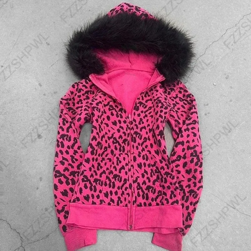 Gótico punk grunge y2k unissex moletom com capuz 2025 novo outono inverno chique cardigan moletom americano retro hip-hop estética streetwear — image 3
