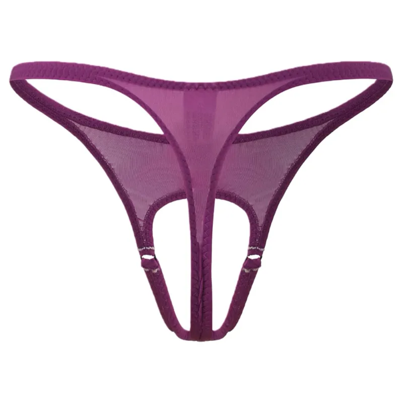 Sexy Men Underwear Thongs with Front Open Pouch Low Rise Fit High Elastic Stretch for Club Party 95%Polyester+5%Spandex — image 13