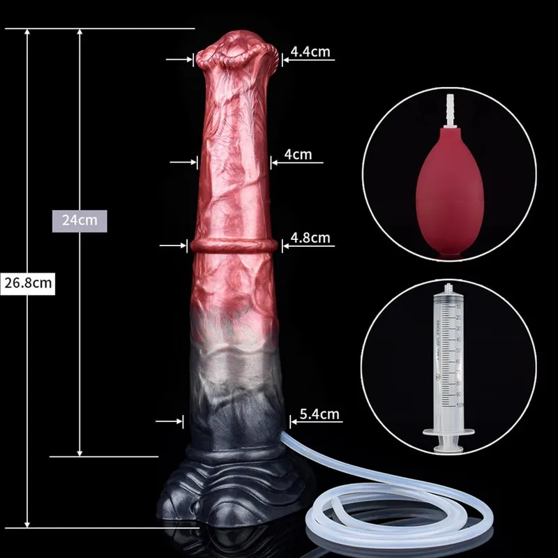 Squirting Horse Anal Dildos Monster Fake Penis G-Spot Stimulator Masturbation Butt Plug Cock Sex Toy For Women Men Flirting — image 8