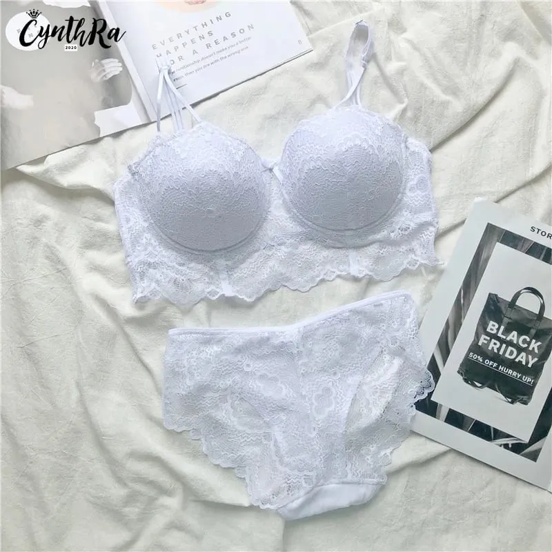 Plus Size Push Up Bra Set Sexy Lace Underwear Adjustable Comfort Thin Soft Breathable Lingerie For Women — image 4