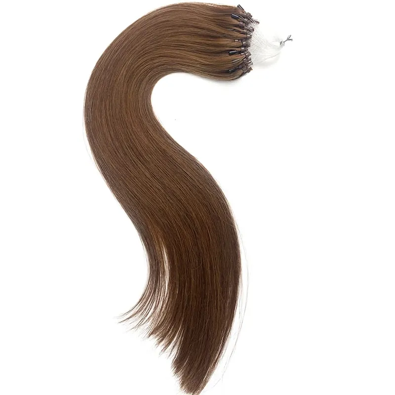Remy Human Hair Extensions 14-24 Inch Micro Loop Ring Attachment Micro Bead Natural Looking DIY Hair Extension — image 13