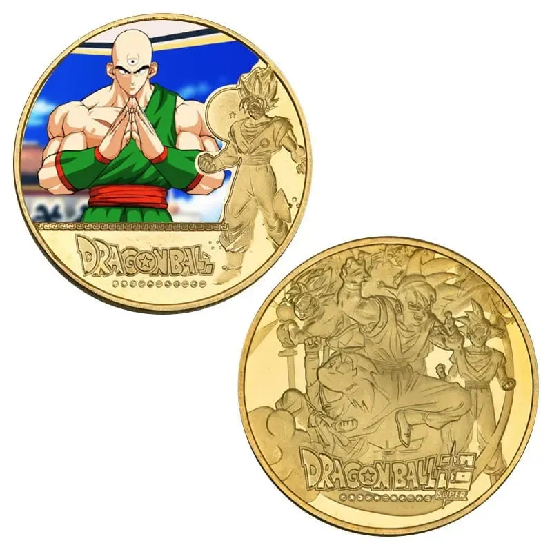 Dragon Ball Banhado A Ouro Moeda de Ouro Son Goku Vegeta Moedas Comemorativas Crianças Clássico Anime Periféricos Coleção Brinquedo Lembrança — image 28