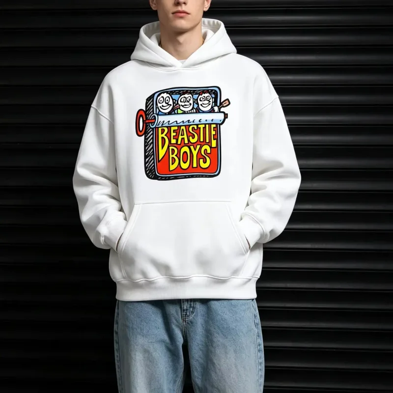Beastie Boys Hip Hop Musik Vintage Design Luvtröja herr Höst Vinter Casual Damtröja med luva Unisex bomullsrock Topp — image 17