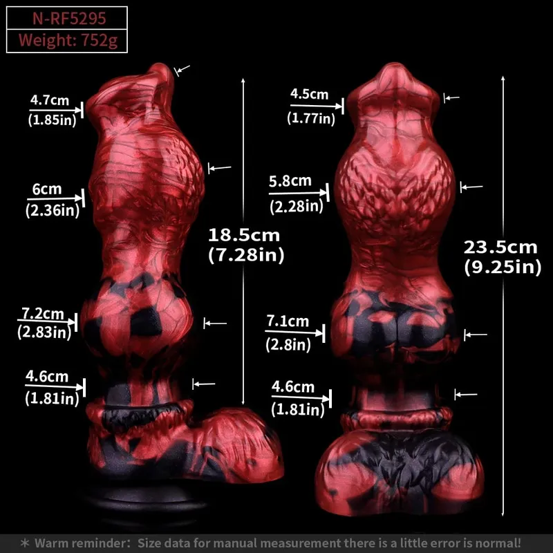 Silicone Horse Dildo Long Penis Anal Plug Napakalaking Knot G-spot Vaginal Stimulator na may Suction Cup Adult Sex Toy para sa Babae Mga Lalaki — image 17