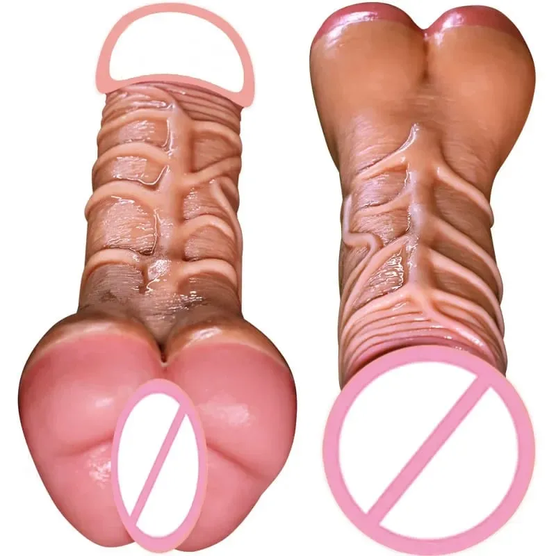 Realistic Penis Extender Sleeve Sex Condom for Men Masturbation Pussy Fake Ass Penis Enlarger Dildo for Couples Gay Sex Toys — image 2