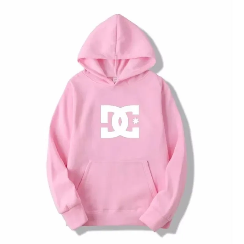 DC Letter Luvtröja för män Mode för män och kvinnor Enkel långärmad tröja Höst och vinter Street Trend Stor Gym Hoodie — image 4