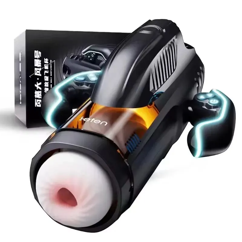 Bermuda Masturbator Makapangyarihang Vacuum Sucking Blowjob High-Speed Piston Telescopic Male Masturbation Cup Mga Sex Toys para sa Mga Lalaki