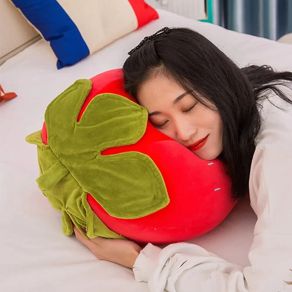 Creative Strawberry Cushion Soft Fruit Shape Pillow Cute Bedroom Decor Comfortable Supple Throw Pillow Decorative Strawberry — image 3