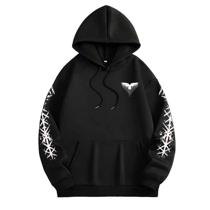 Winter and Autumn Edition Viking Nordic Runes Printed Men's Large-Sized Hooded Sweatshirt para sa Street Casual Wear — image 3