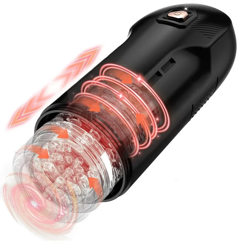 Masturbador masculino automático rotação telescópica homem masturbação copo lcd simulação digital boquete masturbador brinquedo sexual para homem — image 8