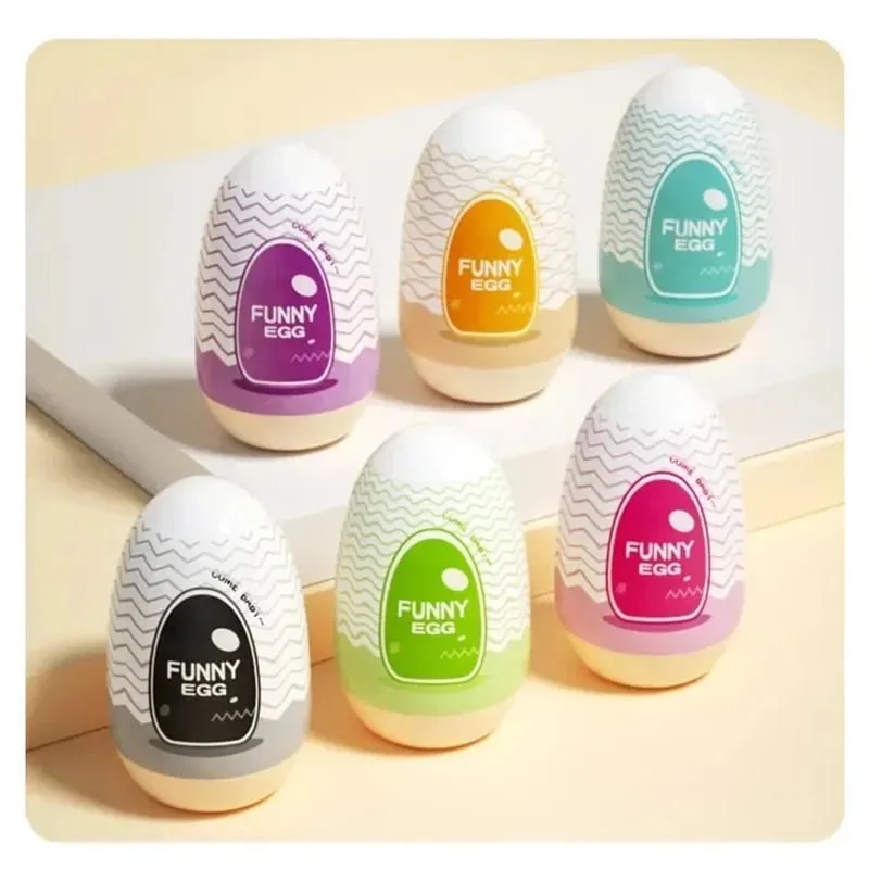 Egg Portable Stimulator Penis Massager Soft Rubber Adult Sex Toys para sa Mga Lalaki Makatotohanang Vagina Pocket Pussy Mini Cups Masturbator — image 6
