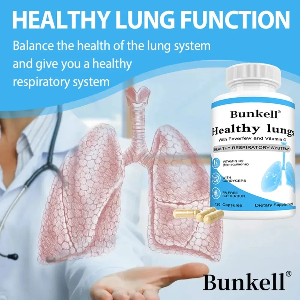 Lung Health Capsules with Vitamin C Balance Respiratory System and Skin Support Superior Respiratory Defense Bronchial Health