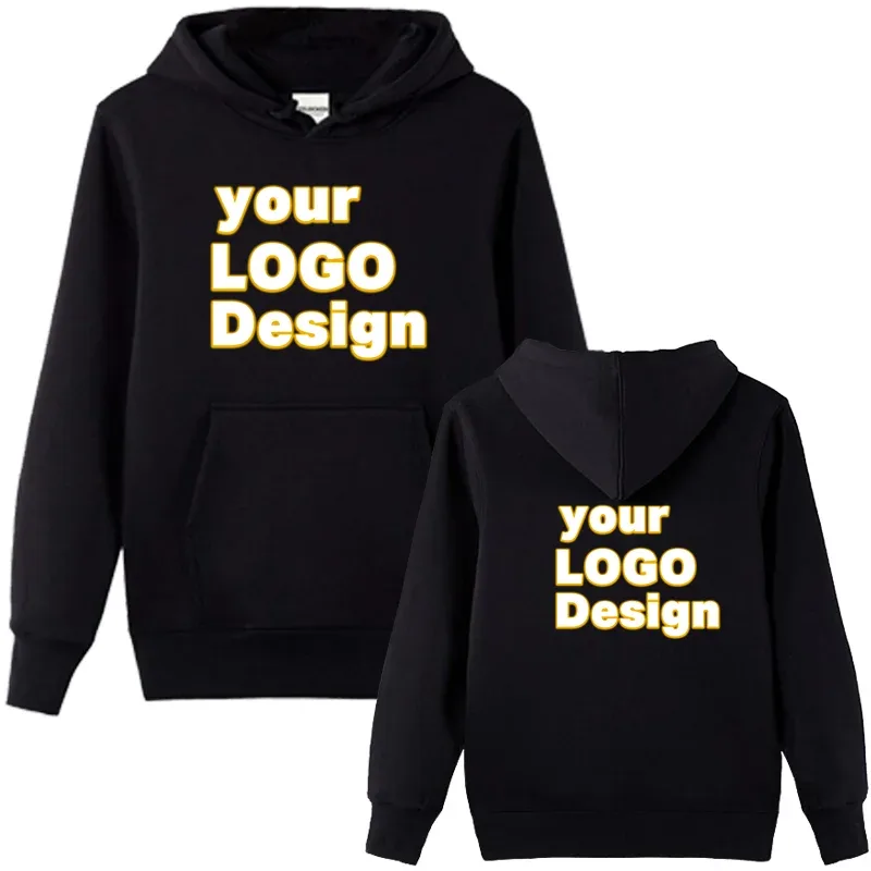 Anpassade huvtröjor DIY Text Logotyp Bildtryck Högkvalitativ Luvtröja Anpassad Sport Casual Sweatshirt Personlig julklapp — image 5