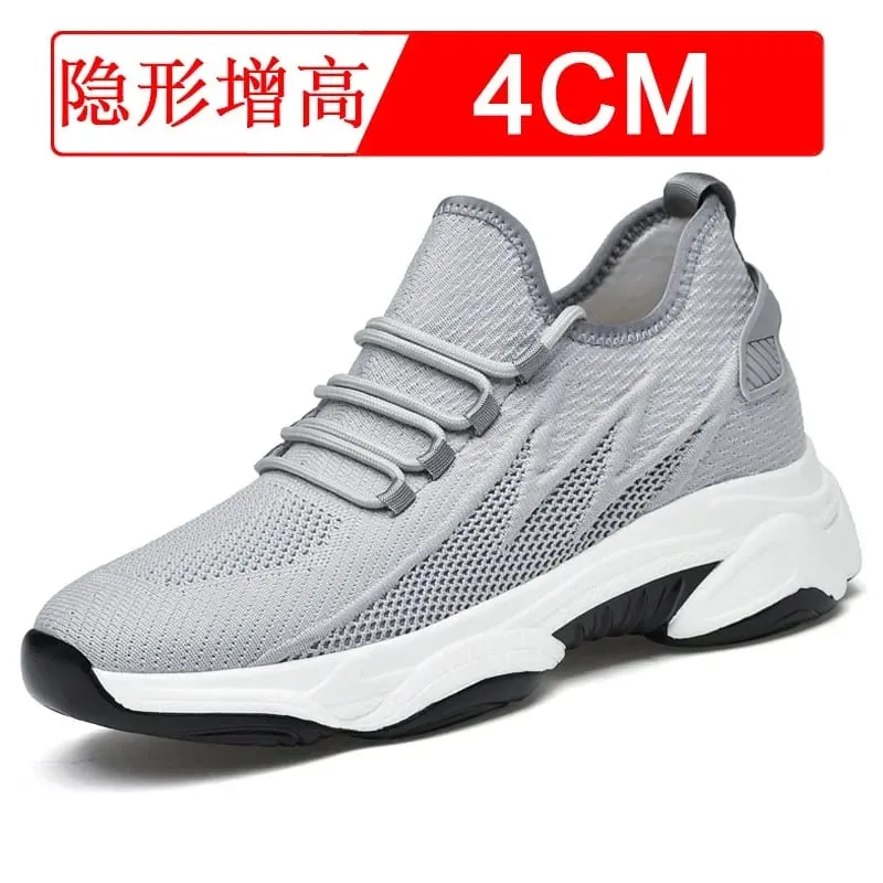Men's Invisible Height Increasing Casual Shoes 10cm Elevator Breathable Mesh Upper Walking Shoes with Soft Bottom — image 15