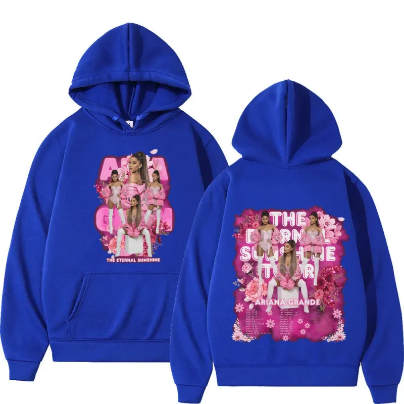 Cantora ariana grande tour 2026 gráfico moletom com capuz masculino feminino moda pulôver mangas compridas solto casual moletom de lã de grandes dimensões — image 10