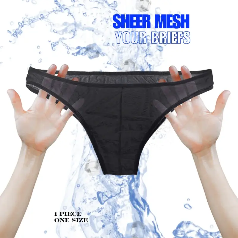 Roupa interior masculina moda respirável triângulo roupa interior, malha transparente confortável sexy roupa interior masculina cuecas masculinas yw