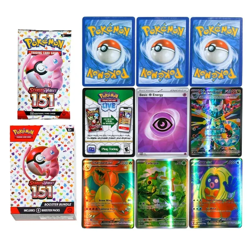 Scarlet Violet 151 Pokemon PTCG English Mega Phantasmal Flames Booster Bundle Version ME02 Trainer Box Collected Trading Cards — image 3