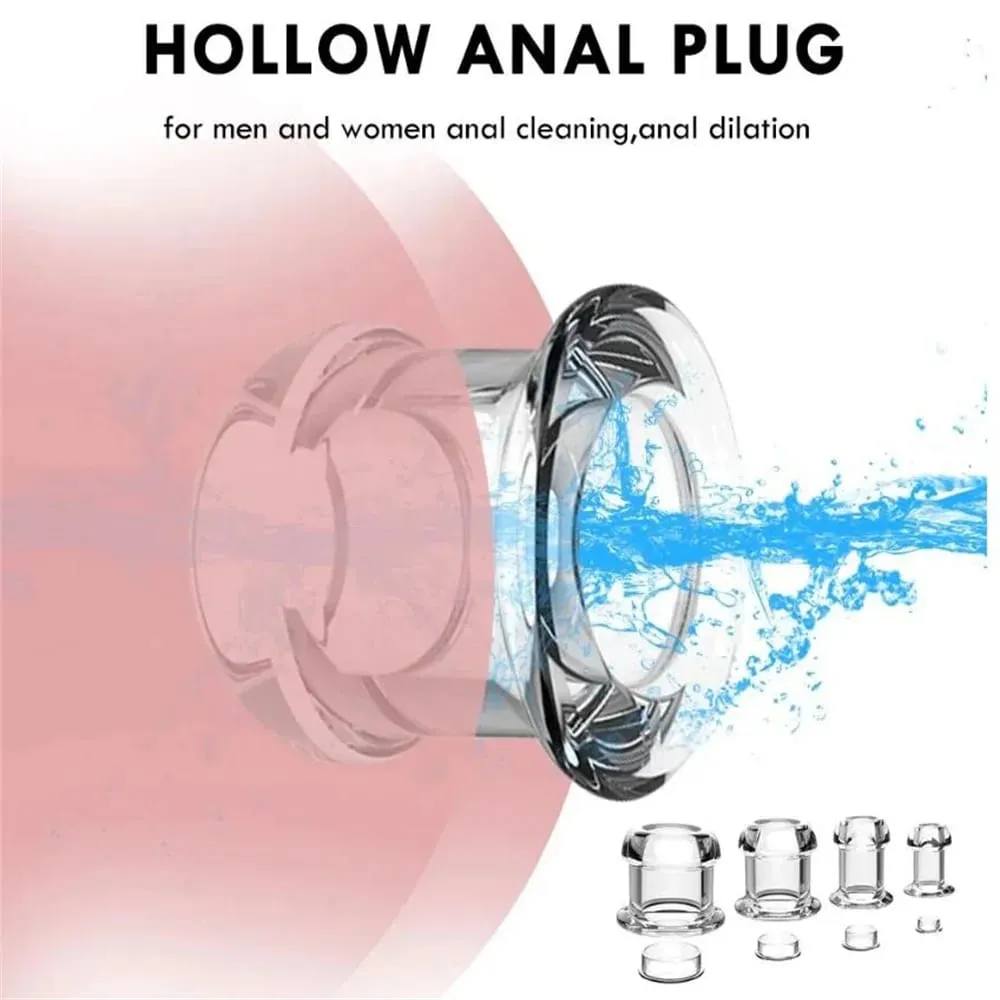 Hollow Anal Plug Silicone Butt Plugs na may Stopper Anal Dilator Anus Tunnel Expansion Prostate Massage Mga Sex Toys Para sa Babae Lalaki Gay — image 2