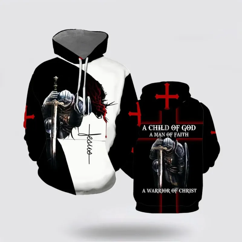 2025 Spring And Autumn God Jesus Graphic Pullovers Animal Lion 3d Printed Hooded Hoodies Sports Casual Daily Unisex Sweatshirts — image 1