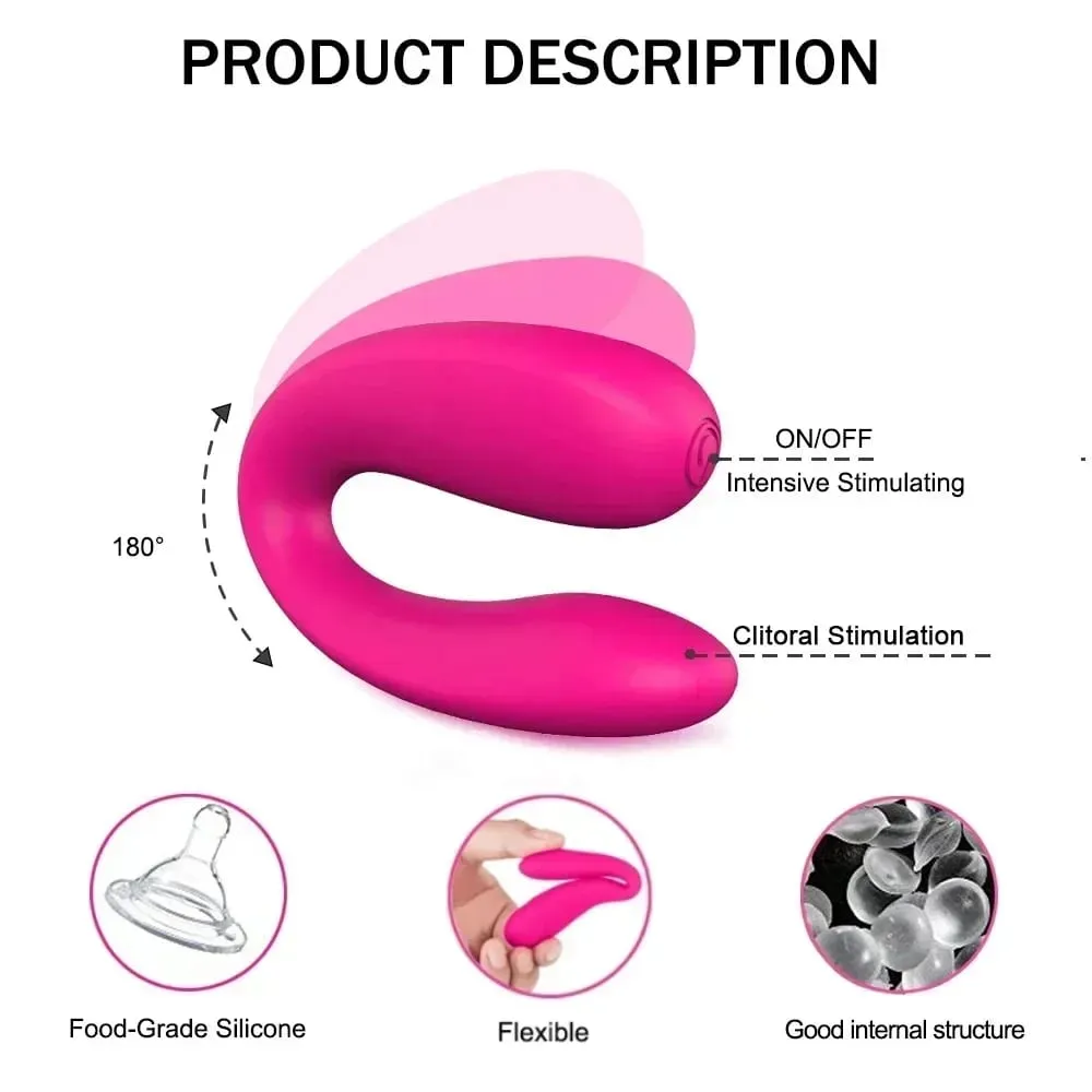 U-Form Klitorisstimulator Tragbarer weiblicher Vaginalvibrator G-Punkt-Massagegerät Kleiner leistungsstarker Kugelvibrator Tragbares Sexspielzeug — image 2