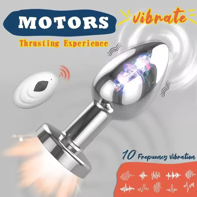 Powerful Anal Plug Vibrator for Men Women Female Vagina Remote Stimulator Prostate Butt Plug for Adult Couples Sex Toys