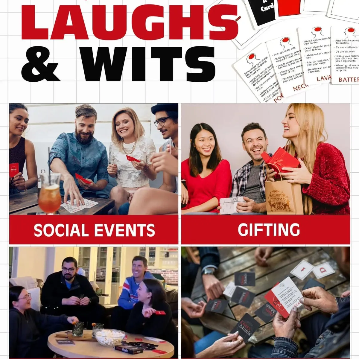 English Dirty Minds Card Game Hilariously Twisted Party Card Games Bachelorette Parties Perfect for Game Night Naughty — image 5