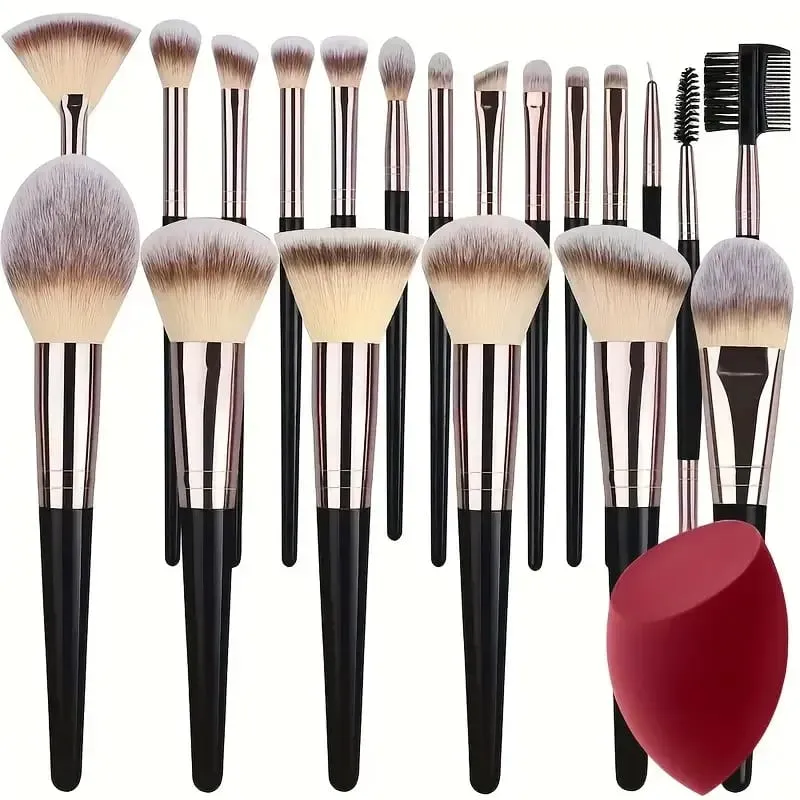 NEUE 3-20PCS Make-Up Pinsel Set Lidschatten Foundation Concealer Blending Rouge Pinsel Weichen, Flauschigen Frauen Schönheit werkzeug Weihnachten Geschenk — image 11