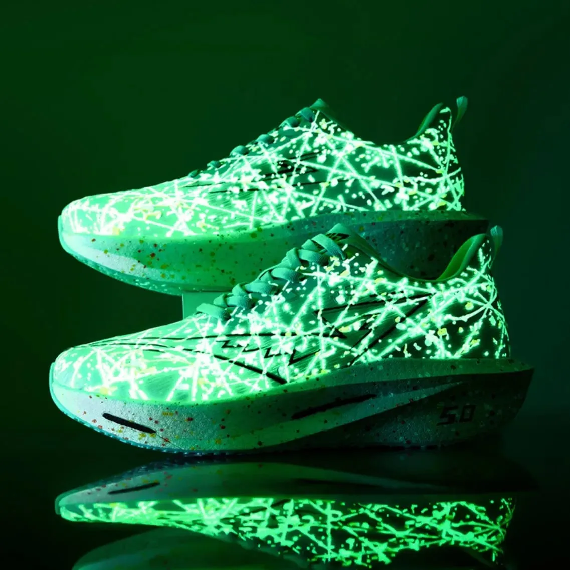Men Marathon Running Shoes Carbon Plate Air Cushion Sports Sneakers Breathable Lightweight Comfortable Nonslip Athletic Shoes — image 6