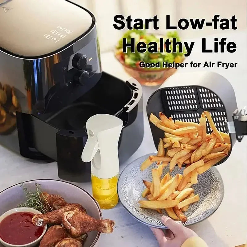 200/300/500mlOil Spray Plastic Household Kitchen Oil Spray Bottle Or Oil Brush Nebulizing Mist Filling Cooking Dual Use BBQ — image 4
