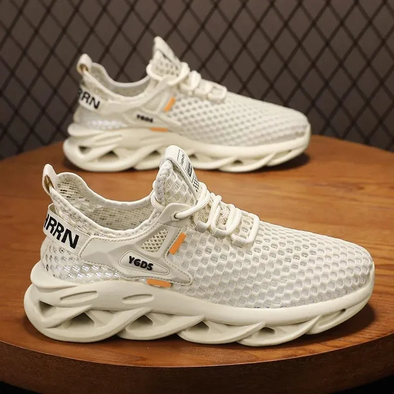 Breathable Mesh Summer Men Platform Sneakers Lightweight Casual Loafers Shoes for Running Tennis Hiking Outdoor Daily Wear — image 8