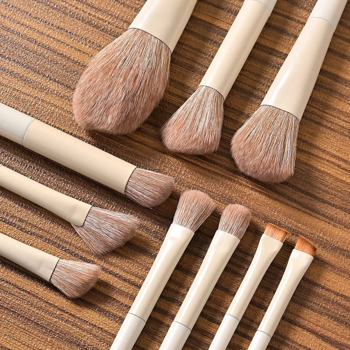 12pcs Makeup Brush Set - High-Grade Nylon Bristles Includes Foundation Blush Eye and Powder Brushes — image 2