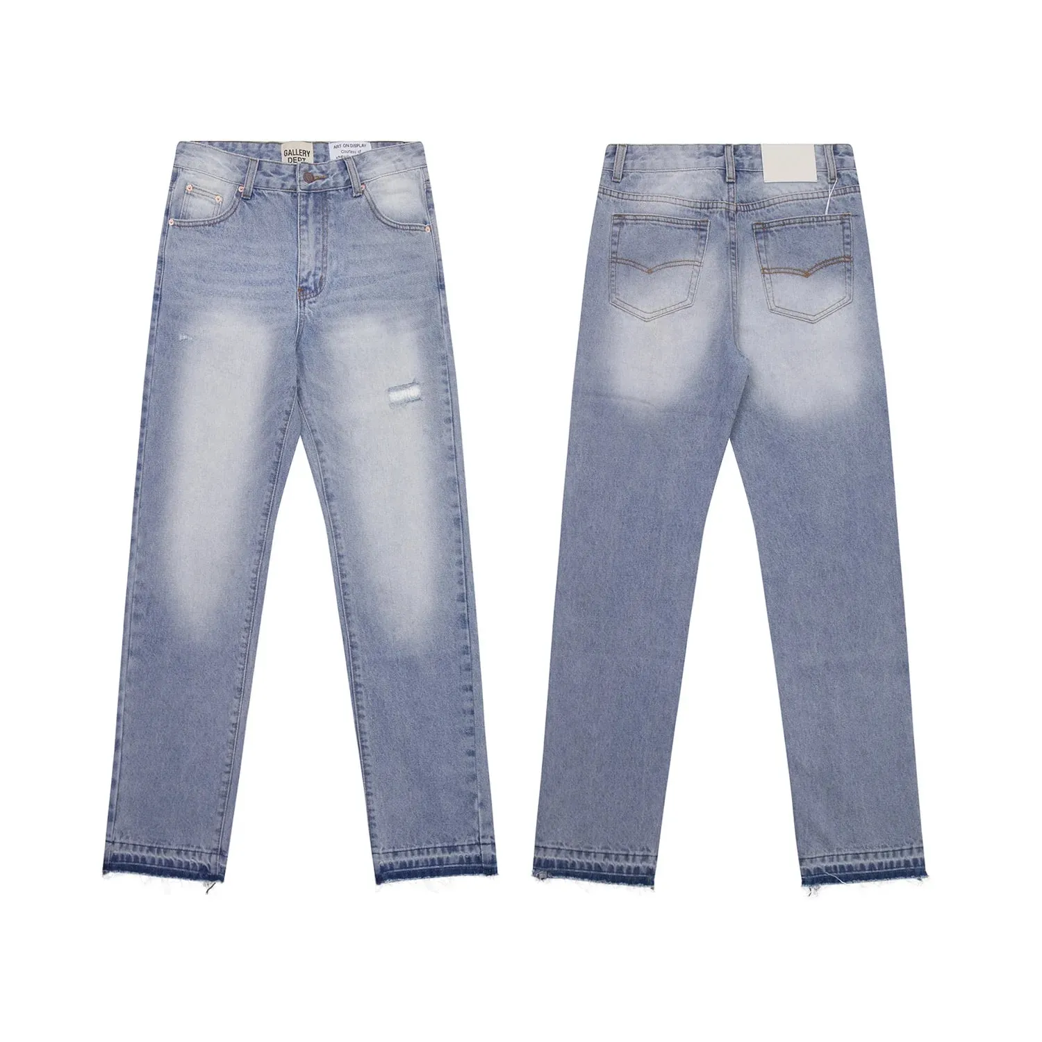 Denim Bell-bottoms Washed And Worn Patchwork Jeans — image 18