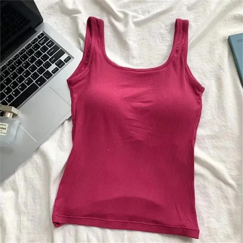 Red Bal Strap Vest Women's Tight Elastic ort Top with Chest Pad ort Wrap Chest irt Autumn Outdoor Wear Sports Top — image 4