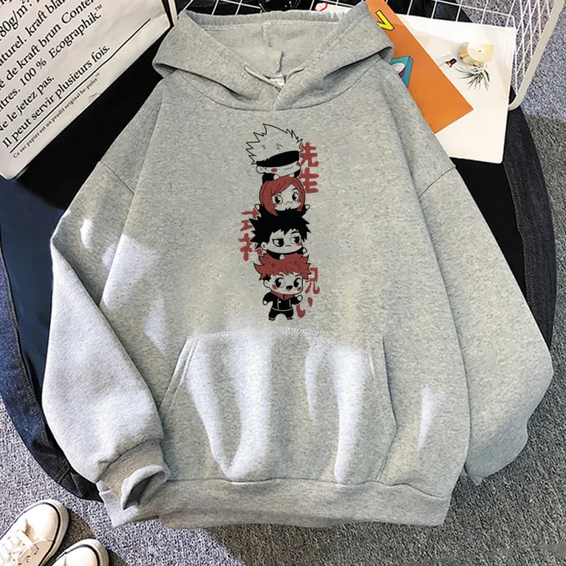 Anime Jujutsu Kaisen Manga Gojo Satoru Graphic Hoodies Vintage Oversized Hooded Long Sleeves Cotton Hoodie Men Women Clothes — image 8