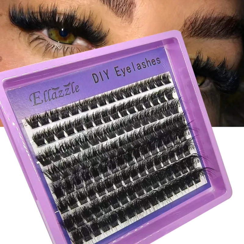 40D-150D Lashes Cluster DIY Lash Extension Mixed Tray Clusters Eyelashes Fluffy Volume Individual Lashes Cat Eye Lash Extension — image 11