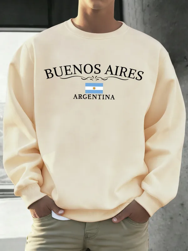 Buenos Aires Argentina Printed Men Sweatshirts Street Hip Hop Sportswear Fleece All-Match Pullover Unisex Casual Loose Clothing — image 20