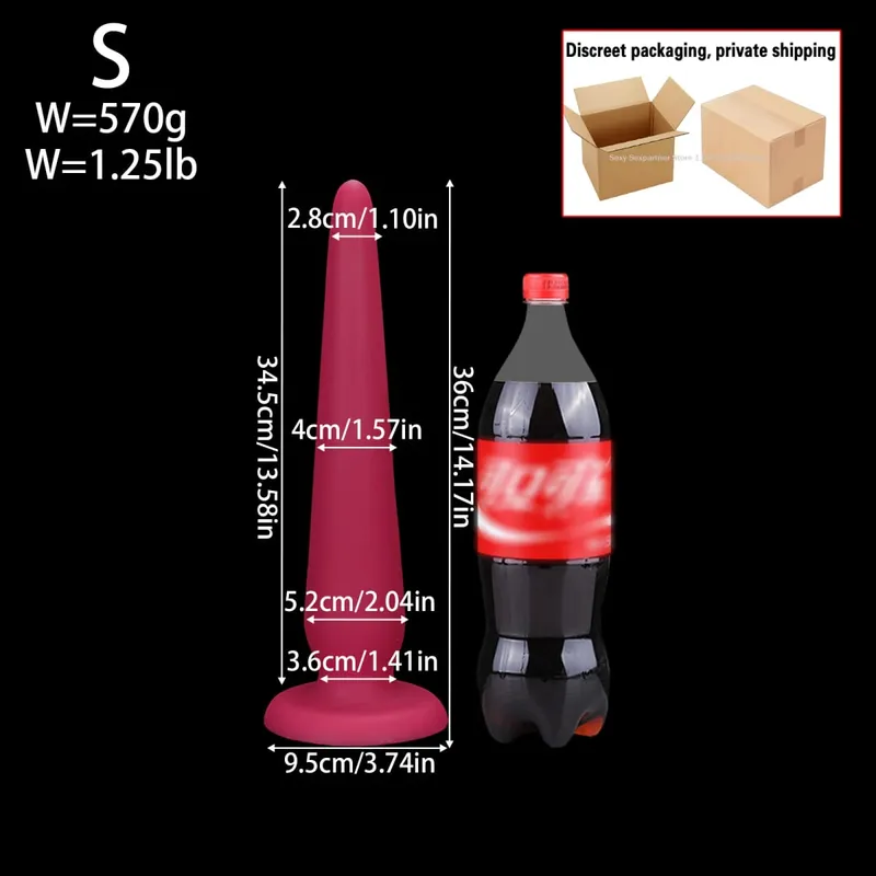66cm Super Mahaba Malaki Anal Plug Malaking Makapal Butt Plugs Pagsasanay Anal Dilator Laruang Prostate Massager Pang-adultong Anal Sex Toy Para sa mga Babae Lalaki