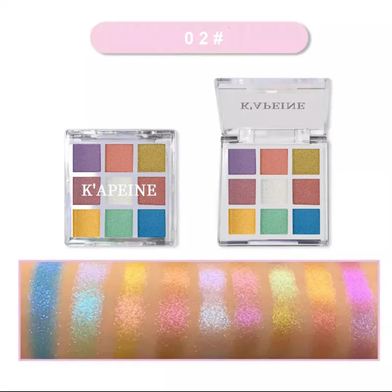 9-Color Glitter Chameleon Eyeshadow Palette Waterproof Long Lasting Pressed Powder Cosmetic Kit Fashion Women Eye MakeUp Pallete