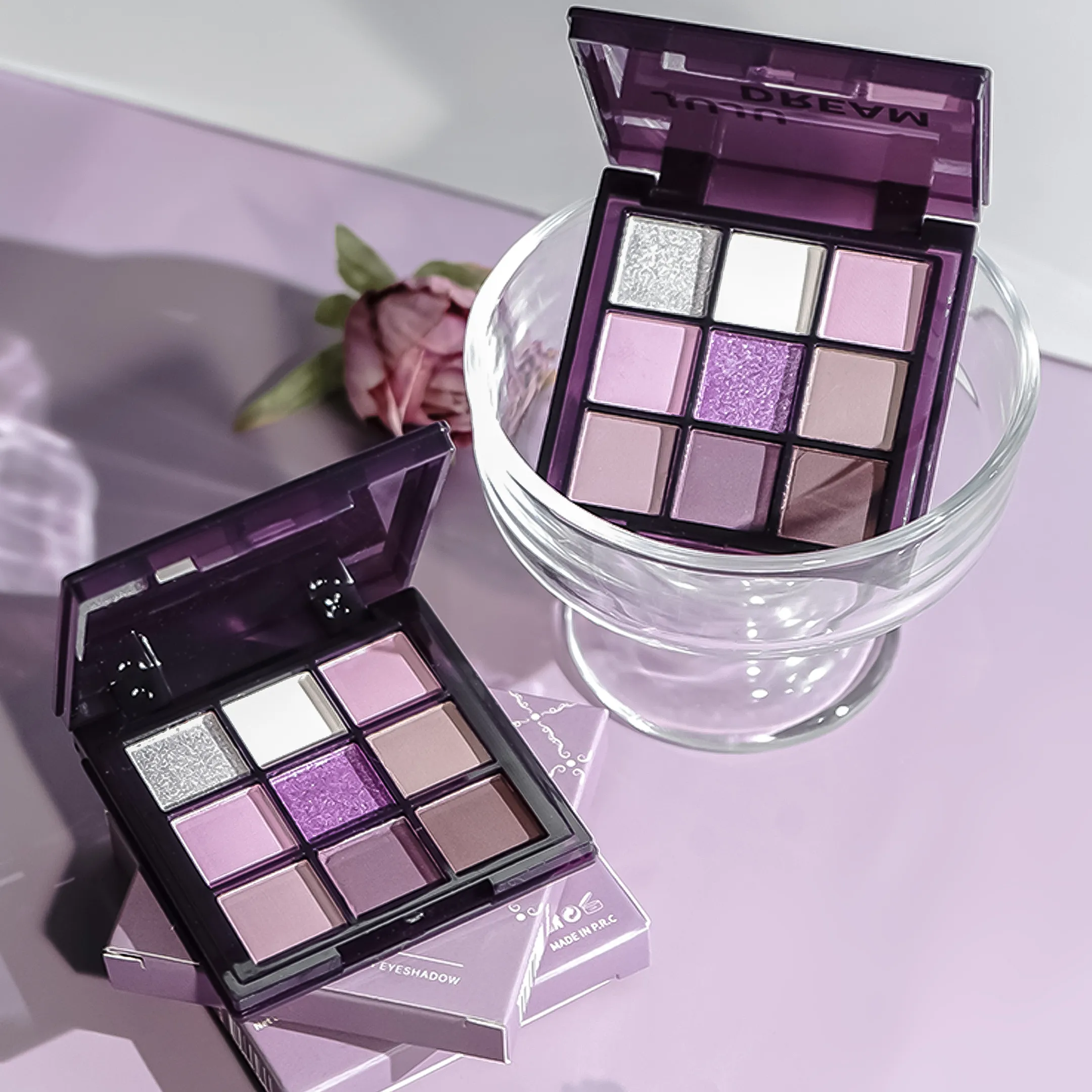 Palette di ombretti nove tonalità di trucco perlato fumoso opaco perlescente viola scuro glitterato a prezzi accessibili — image 6