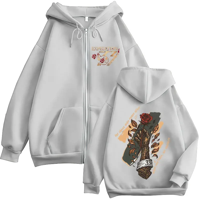 Game Clair Obscur Expedition 33 for Those Who Come After Zipper Hoodies Men Women Clothing Fashion Zip Up Sweatshirt Jacket Coat — image 5