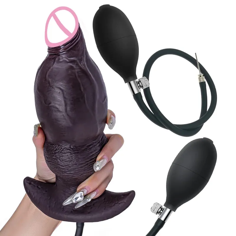 Butt Plug Inflatable Anal Plug Anal Wearable Buttplug Monster Dildo Knot Anal Trainer Adult Sex Toys for Men Gay Women Sex Toy — image 8