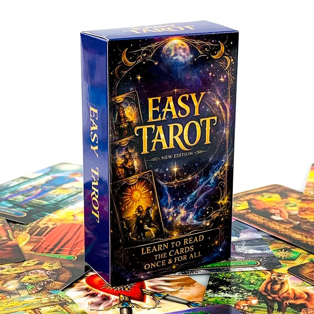 Easy Tarot Deck 78 Cards Learn To Read Tarot Cosmic Starry Sky Cards For Beginner Friendly Witch Divination Board Game Card Game