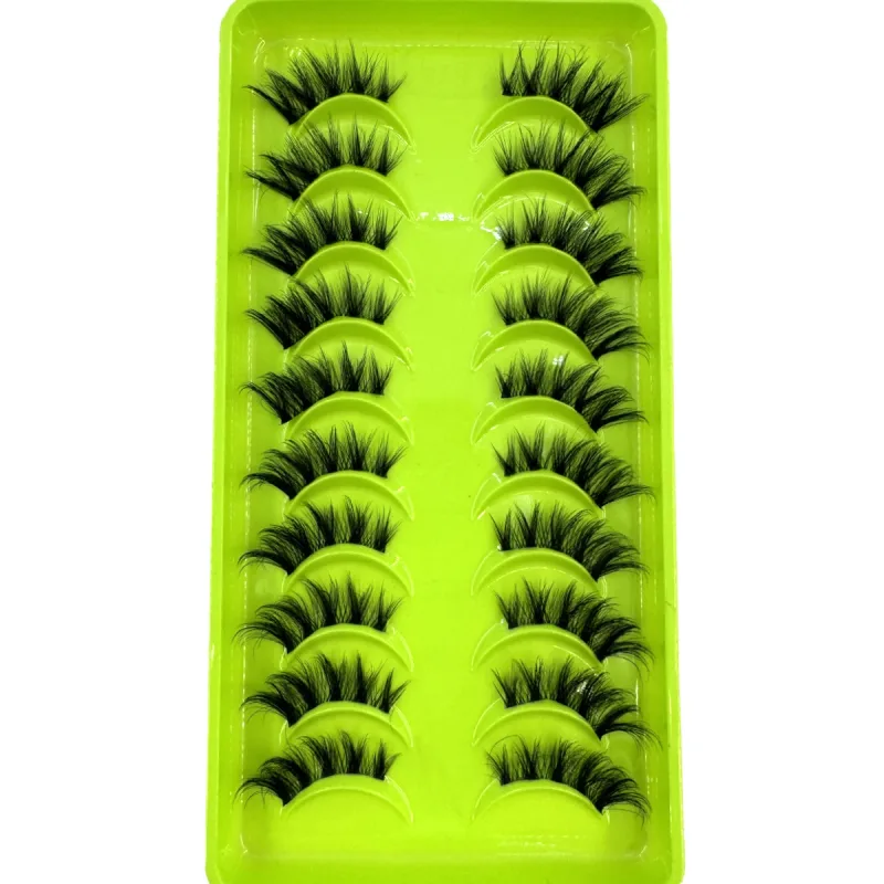 Black Eyelashes 10 Half Lashes Soft Natural Cat Eye Lashes Makeup Tool Extension Fluffy Faux Cils back-to-school season — image 4