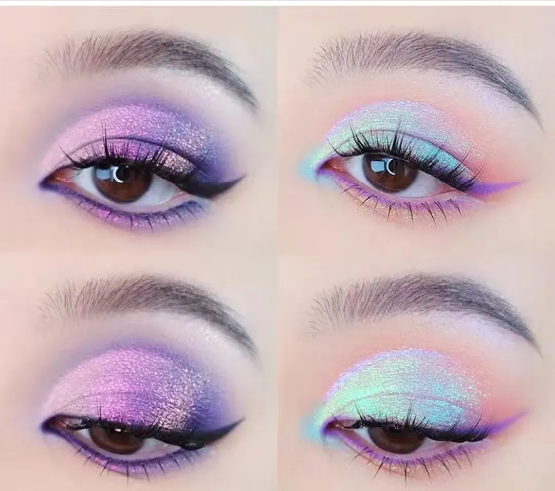 Eyeshadow Palette Chameleon Glitter Metallic Shimmer Glitter Eye Shadow Gradient Colors Fine Flash Eye Makeup — image 5